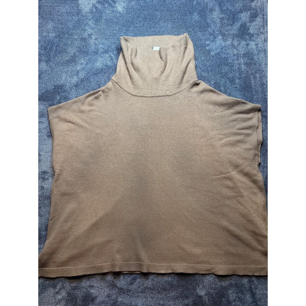 Stitches & Stripes Evereve Genevieve Poncho Pullover Camel M/L -278